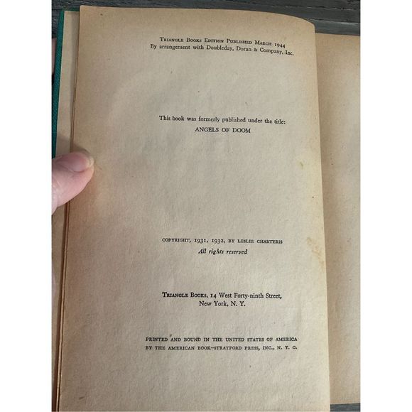 1944 The Saint Meets His Match,(formerly published as She Was a Lady) Charteris, - Picture 3 of 11